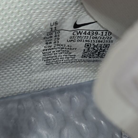 NIB Nike Men's Alpha Huarache8 Pro Lax Lacrosse Cleats Shoes White/Pure Platinum - Picture 10 of 11